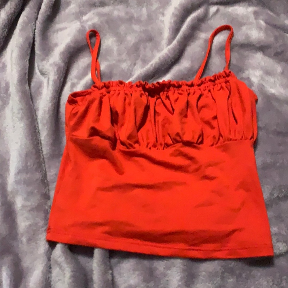 Cute Red Cami Crop Top